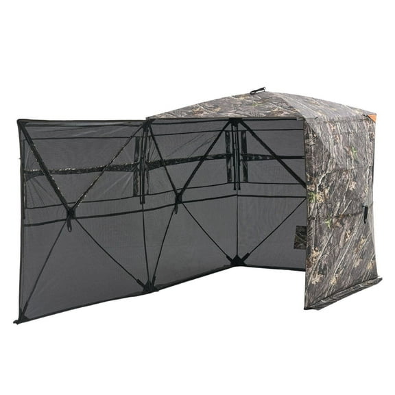 Hunting Blind 2-3 Person, Camo Ground Blind with Carrying Bag