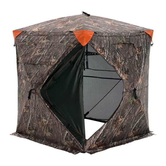 Hunting Blind 270 See Through, 1-2 Person Deer Blind Tent with Carrying Bag, Portable Hunting Shelter for Turkey Hunting, Camouflage Ground Blind