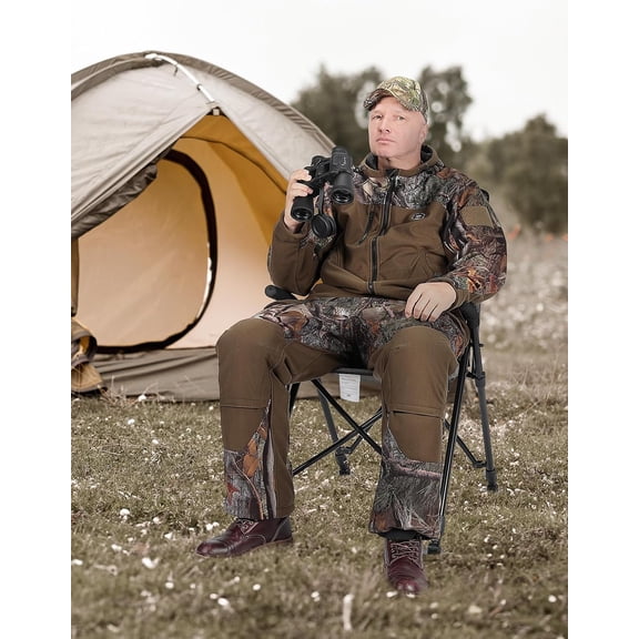 Hunting Blind Chair 360 Degree Silent Swivel, 300 Lbs Height Adjustable Quick Folding Portable Comfortable Hunting Deer Fishing Ground Chair