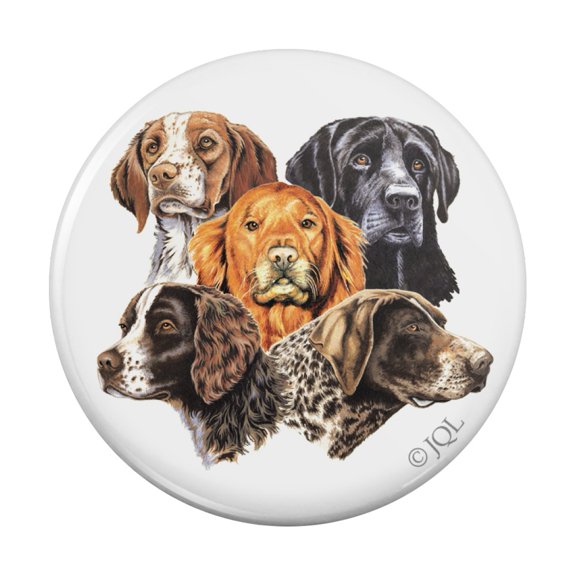 Hunting Breed Dogs Pinback Button Pin Badge