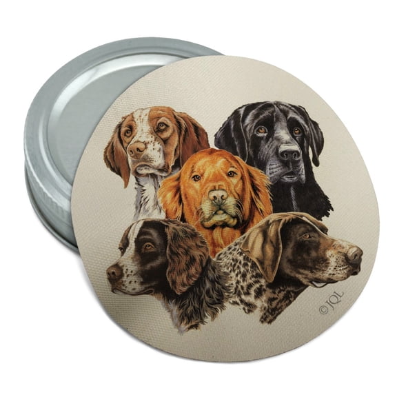 Hunting Breed Dogs Round Rubber Non-Slip Jar Gripper Lid Opener