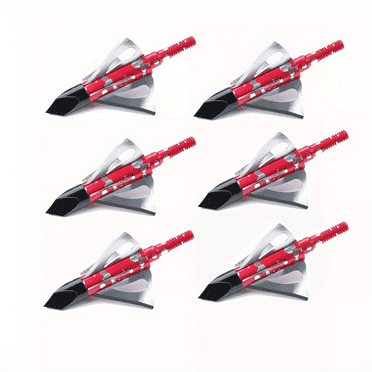 Hunting Broadhead 100 Grain Fixed 6-Blade 1.5inch Cutting Dia Hunting Bow Archery Shooting Tip Arrowheads