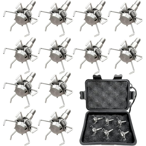 Hunting Broadheads 12PK 3 Blades Archery Broadheads 100 Grain Screw-In Arrow Heads Arrow Tips Compatible Recurve Bow Compound Bow Crossbow Traditional Bows Plastic Portable Arrowheads Case