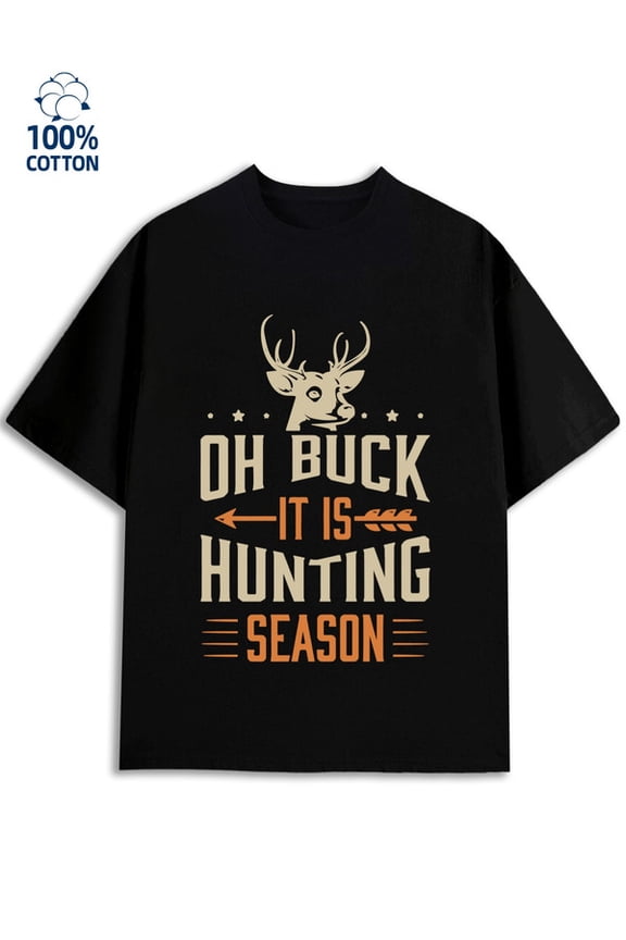 Hunting Buck Tee mens 180G 100% Cotton black Basic Unisex Shirt Short Sleeve tshirts Basic Unisex Shirt Crewneck tshirts Funny Unisex Shirt Crewneck tshirts Vintage Unisex Shirt Short Sleeve tshirts