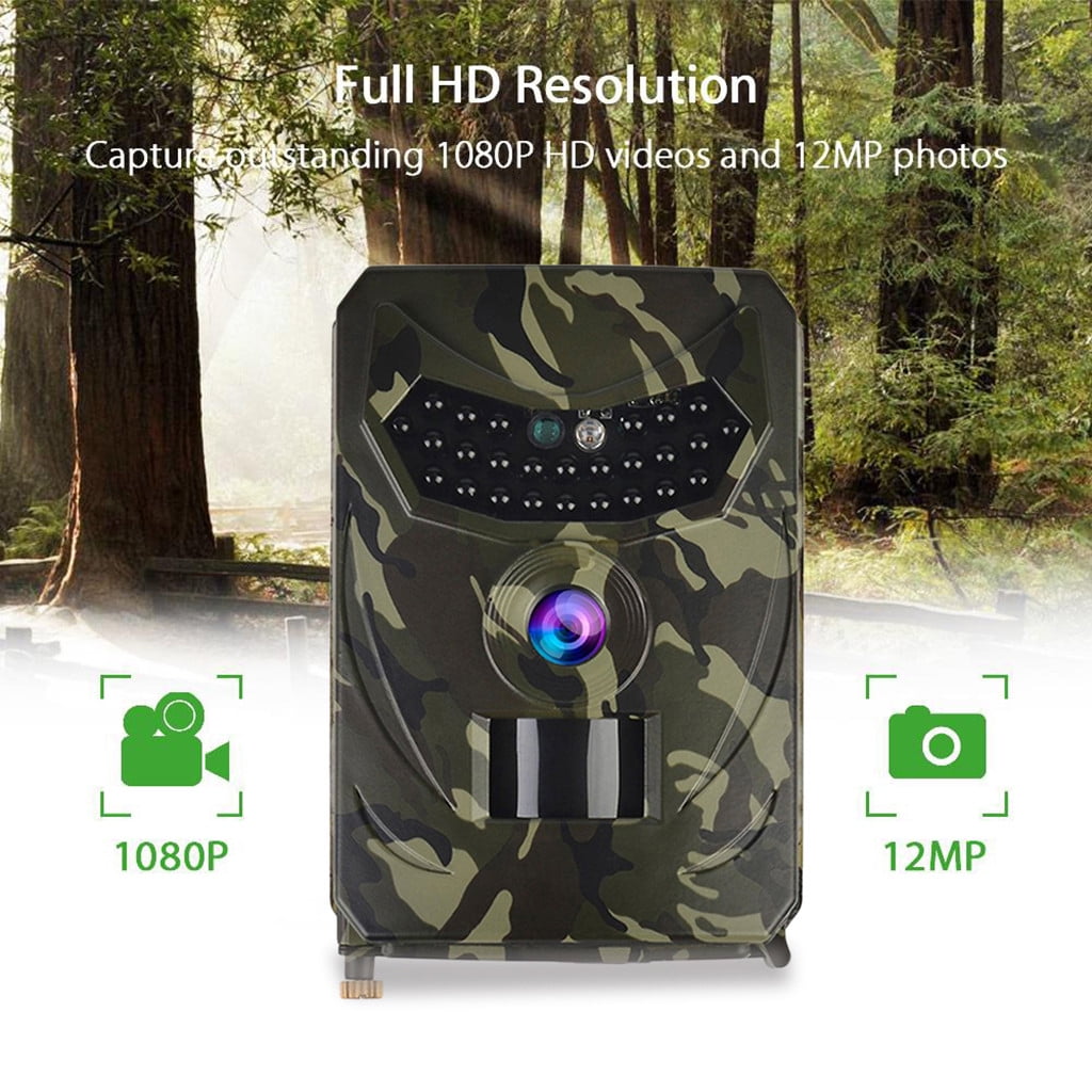 Hunting Camera, 12MP Trail Camera with 1080P Night Vision, Motion Triggered Wildlife Surveillance