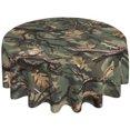 thumbnail image 1 of Hunting Camo Camouflage Army Waterproof Picnic Patio Party Round Table Cloth Cover Decorations Fabric 60 Inch Circular Tablecloth for 20-47 Inch Home Dining Room Kitchen Decor, 1 of 6