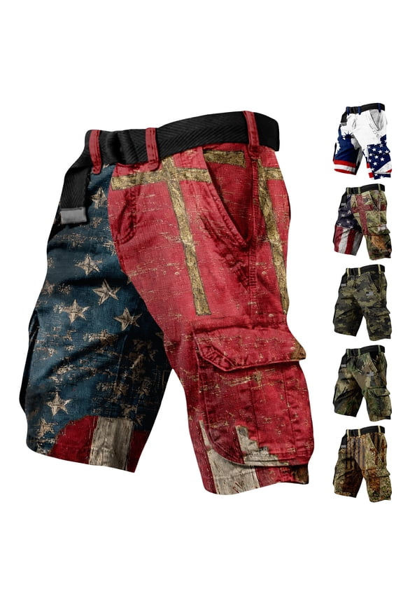 Hunting Camo Cargo Shorts with Multiple Pockets and Relaxed Fit, Awesome For Deer Season Fishing Trips Or Outdoor Hunts Navy L