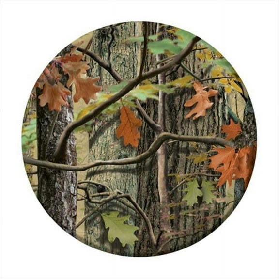 Hunting Camo Round Paper Plates 8 Count for 8 Guests