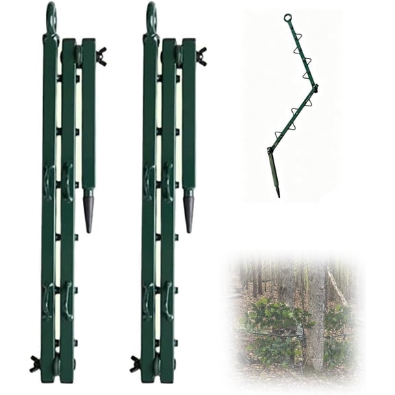 Hunting Camouflage Branch Stand, Hunting Concealment Branch-Screening Stand for Tree Stands, Adjustable Multi-Hook Camouflage Blind Holder Outdoor Accessories(2PCS)