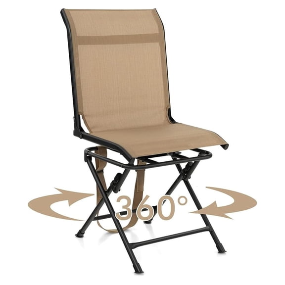 Hunting Chair, 360 Degree Swivel Hunting Blind Chair with Carry Handle, 330 lbs Capacity, Comfortable, Waterproof, Portable and Silent Folding Dove Hunting Chair for Blinds