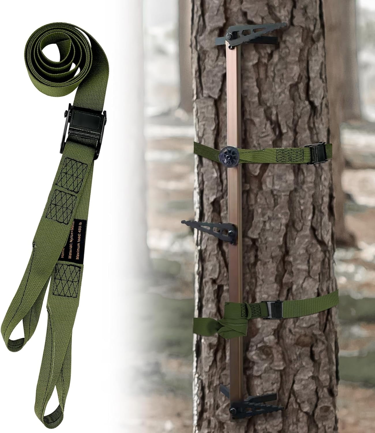 Hunting Climbing Stick Replacement Straps Heavy Duty Tree Stand