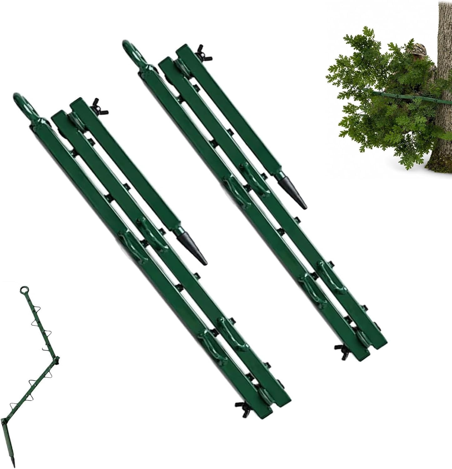 Hunting Concealment Branch-Screening Stand, Camouflage Branch Stand Multi-Hook Tree Holders Portable Camo Cover Outdoor Tree Stands Blind Accessory for Deer Turkey Hunting 2PCS