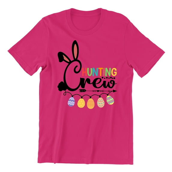 Hunting Crew Easter Bunny Egg Hunting Christian Event Men's T-shirt, 3XL, Cyber Pink