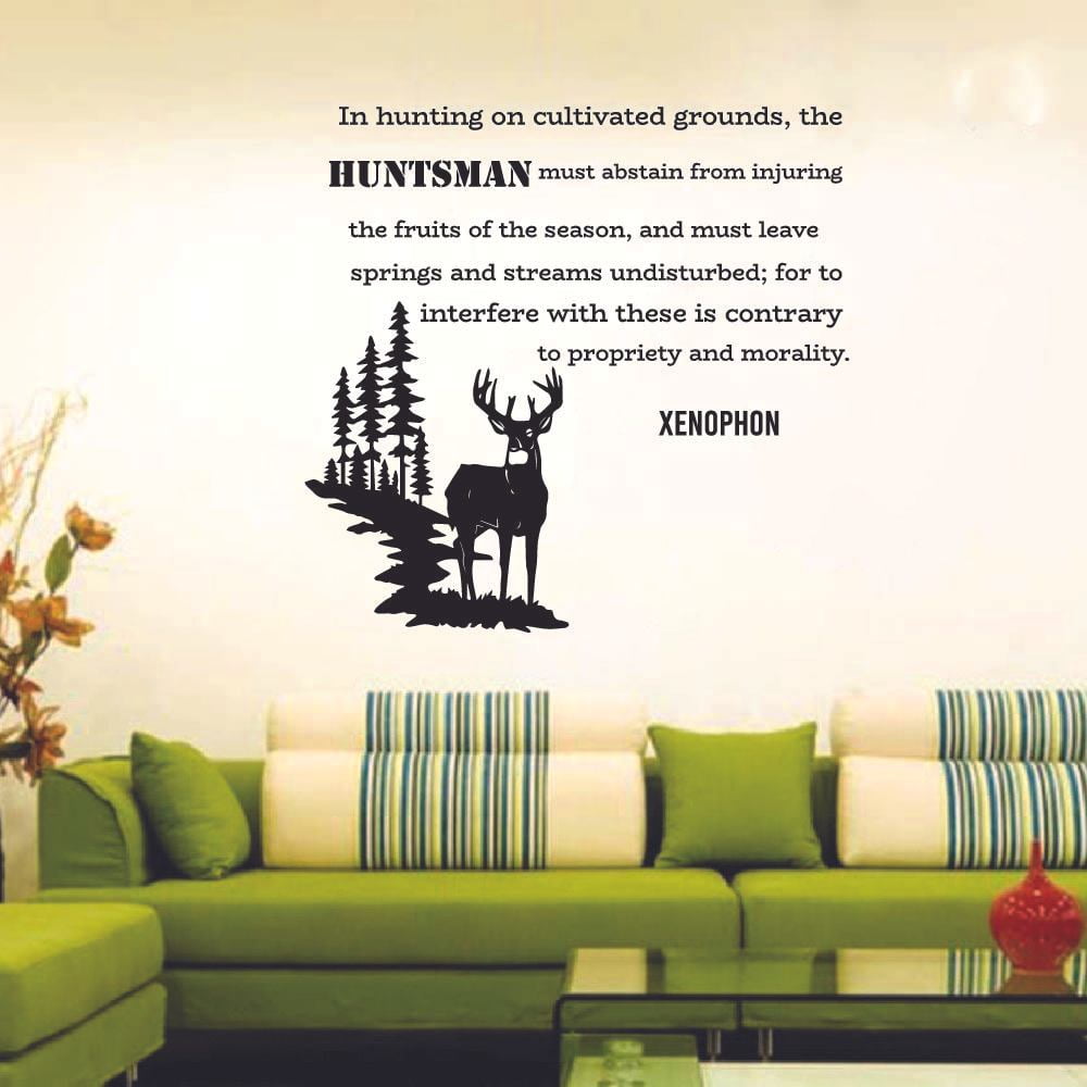 Hunting On Cultivated Grounds Quote Hunting Hunter Huntsman Hunt Forest  Animal Quotes Wall Decal Sticker Vinyl Art Mural for Girls / Boys Home Room  Walls Bedroom House Decor Decoration (40x40 inch) -, image size:1000x1000
