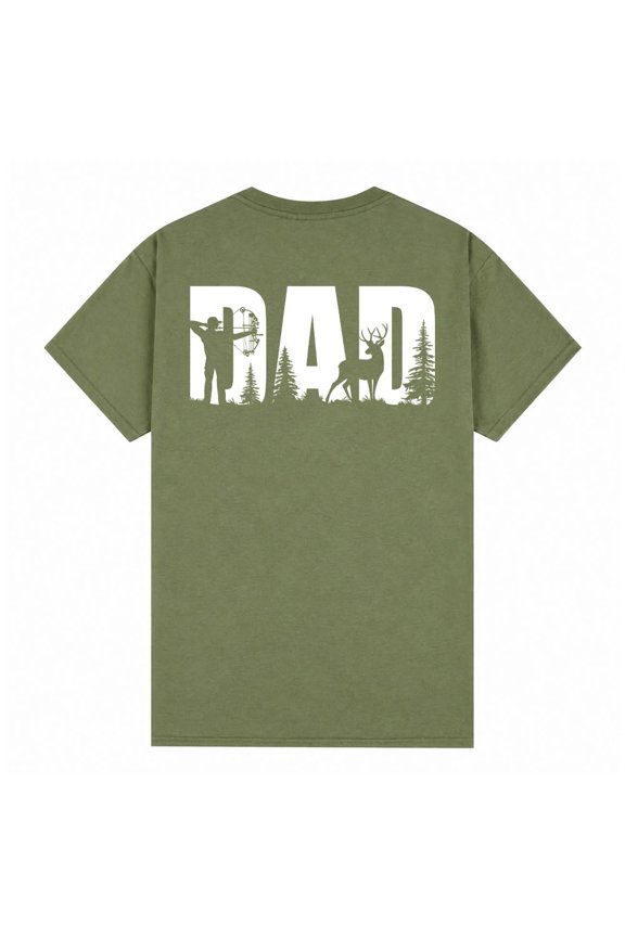 Hunting Dad Shirt, Deer Hunter Gift for Dad, Buck Antlers Tee, OutdoorsmanT-Shirt, Hunter Dad Gift