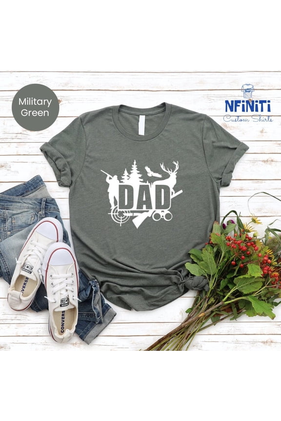 Hunting Dad T-Shirt, Father's Day Gift, Deer Hunter Dad Life Tee TSHIRT All Size S-5XL