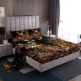thumbnail image 1 of Hunting Deer Full Sheet Set Deer And Branches Bedding Set For Hunter Bedroom Decor With 2 Pillowcases,Brown Bed Sheets Set For Adult Teen Rustic Wildlife Top Fitted Sheet 4Pcs, 1 of 6