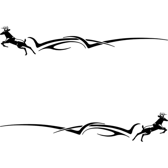 Hunting Deer Trailer Decals Truck Decal Side Set Vinyl Sticker Auto Decor Graphic Kit TT01