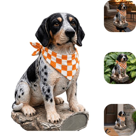 Hunting Dog Solar Powered Garden Stake Light, Bluetick Coonhound Solar Garden Stake Light No Electricity Needed Solar Lamp for Front Yard Flower Beds