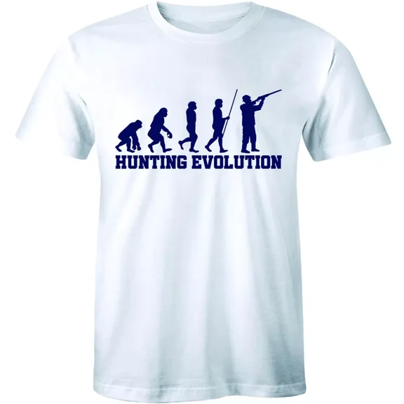 Hunting Evolution Mens Funny T-Shirt Hunt Hunter Clay Pigeon Shooting Target