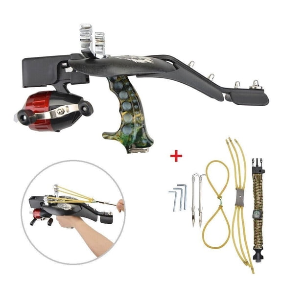 Hunting Fishing Bow Bowfishing Kit Catapult Sling Archery Arrow Shooting Outdoor