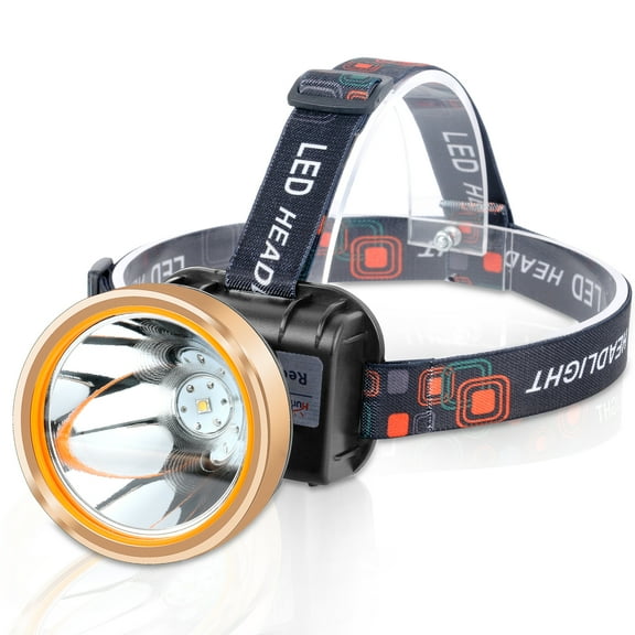 Hunting Friends Superbright Coon Hunting Lights,High Lumens LED Headlamp with 2 Light Modes Waterproof & Rechargeable Headlight Flashlight for Outdoor Hiking Hunting Fishing (White Light)