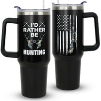 Hunting Gift For Men,Funny Gift For Hunters Deer Hunter Gifts For Man Father''s Day Gifts For Hunters Dad,Boy,Husband,40oz Tumbler With Handle And Straw And Lid Coffee Cup Stainless Steel Travel Mugs