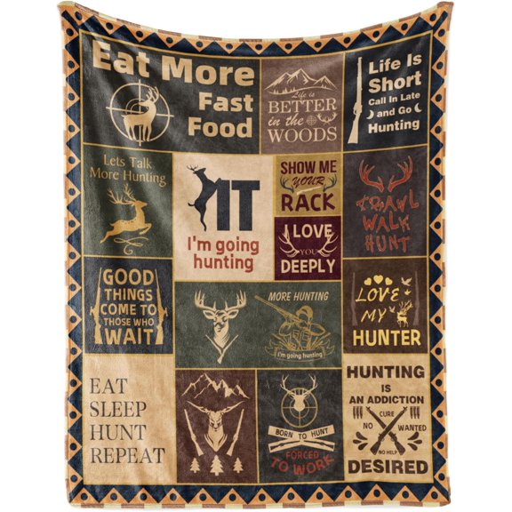 Hunting Gifts for Men Blanket, Hunting Gifts, Deer Hunting Gift for Men, Unique Gifts for Hunters Men, Hunter Gift, Gifts for Hunter, Hunting Gifts for Him, Hunting Gear Gifts Blanket 50"X60"