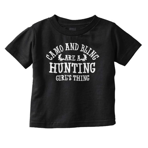 Hunting Girl's Thing Camo and Bling Youth T Shirt Tee Girls Infant Toddler Brisco Brands 12M