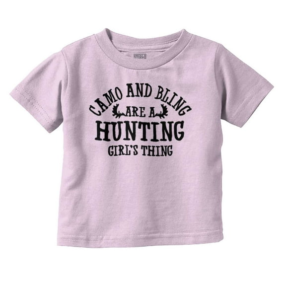 Hunting Girl's Thing Camo and Bling Youth T Shirt Tee Girls Infant Toddler Brisco Brands 5T