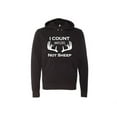 thumbnail image 1 of Hunting Hoodie, I Count Antlers Not Sheep, Deer Hunting, Gift For Hunter, Unisex Hoodie, Girl Hunter, Hunting And Fishing, Outdoors Gear, Black, LARGE, 1 of 1