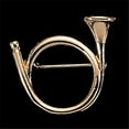 thumbnail image 1 of Hunting Horn Stock Pin-Equestrian Jewelry Gold Plate, 1 of 1