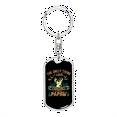 thumbnail image 1 of Hunting Is Being A Papaw Stainless Steel or 18k Gold Premium Swivel Dog Tag Keychain, 1 of 10