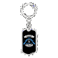 thumbnail image 1 of Hunting Is My Game Stainless Steel or 18k Gold Premium Swivel Dog Tag Keychain, 1 of 10