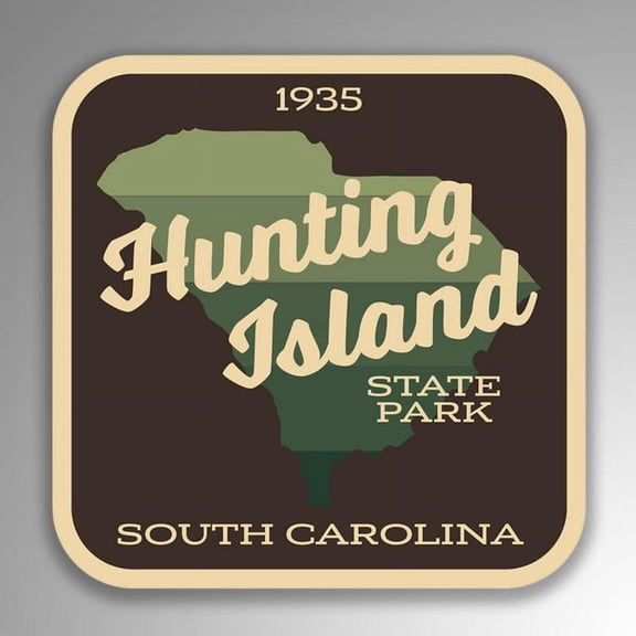 Hunting Island Park Decal Sticker | 4-Inches By 4-Inches | Vinyl Sticker | UV Protective Laminate | SP104