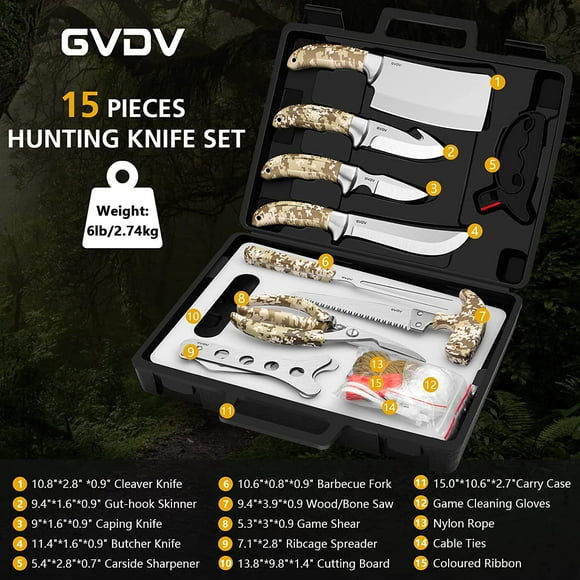 Game Processing Knife Set
