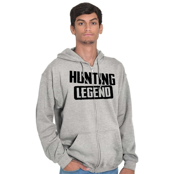 Hunting Legend Awesome Hunter Unisex Fleece Graphic Zip Up Hoodie Brisco Brands 4X