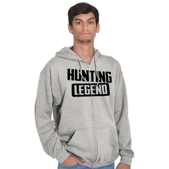 Hunting Legend Awesome Hunter Unisex Fleece Graphic Zip Up Hoodie Brisco Brands 4X