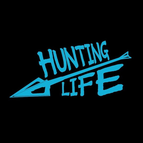 Hunting Life Arrow Head Vinyl Decal Sticker UV & Waterproof Bumper Window Laptop Automotive Water Bottle Gift accessories SKY BLUE 7"