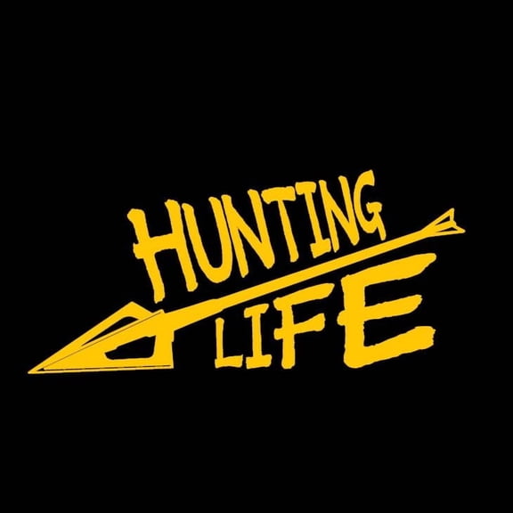 Hunting Life Arrow Head Vinyl Decal Sticker UV & Waterproof Bumper Window Laptop Automotive Water Bottle Gift accessories – YELLOW 7"