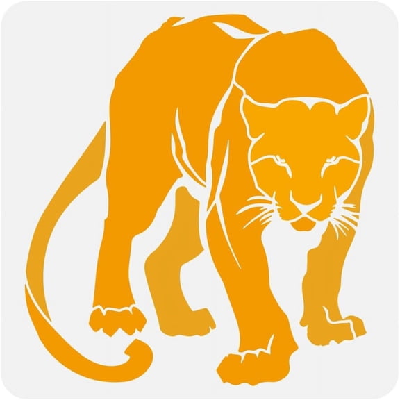 Hunting Lions Painting Stencil 11.8x11.8inch Large PET Tribal Lion Design Drawing Template for DIY Craft Home Furniture Decor for DIY