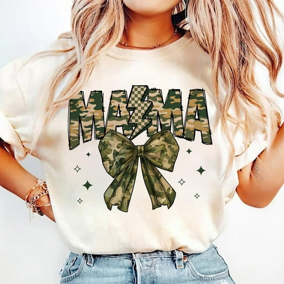 Hunting Mama T-Shirt, Camo Bow Deer Season Shirt, Duck Hunting Mama Tee, Outdoor Country Girl Shirt, Preppy Hunt Club Shirt