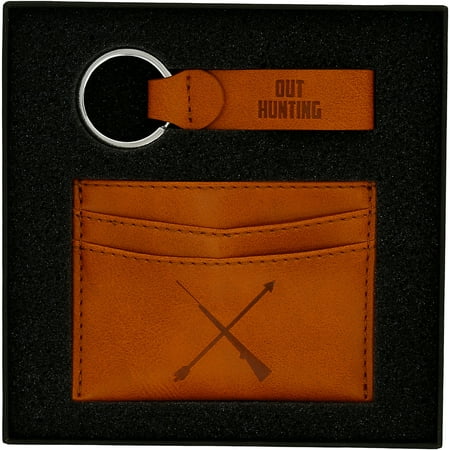 Pavilion Gift Company - Hunting - PU Leather Keyring & Wallet Set