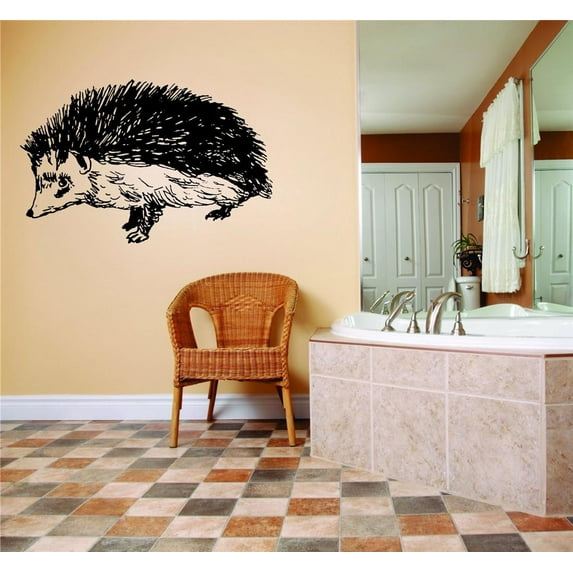 Hunting Pork - Black & White - Picture Art - Peel & Stick Vinyl Wall Decal Sticker 12x30 Inches