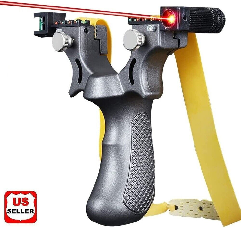 Hunting Professional Catapult Laser Slingshot With Rubber Aim Point