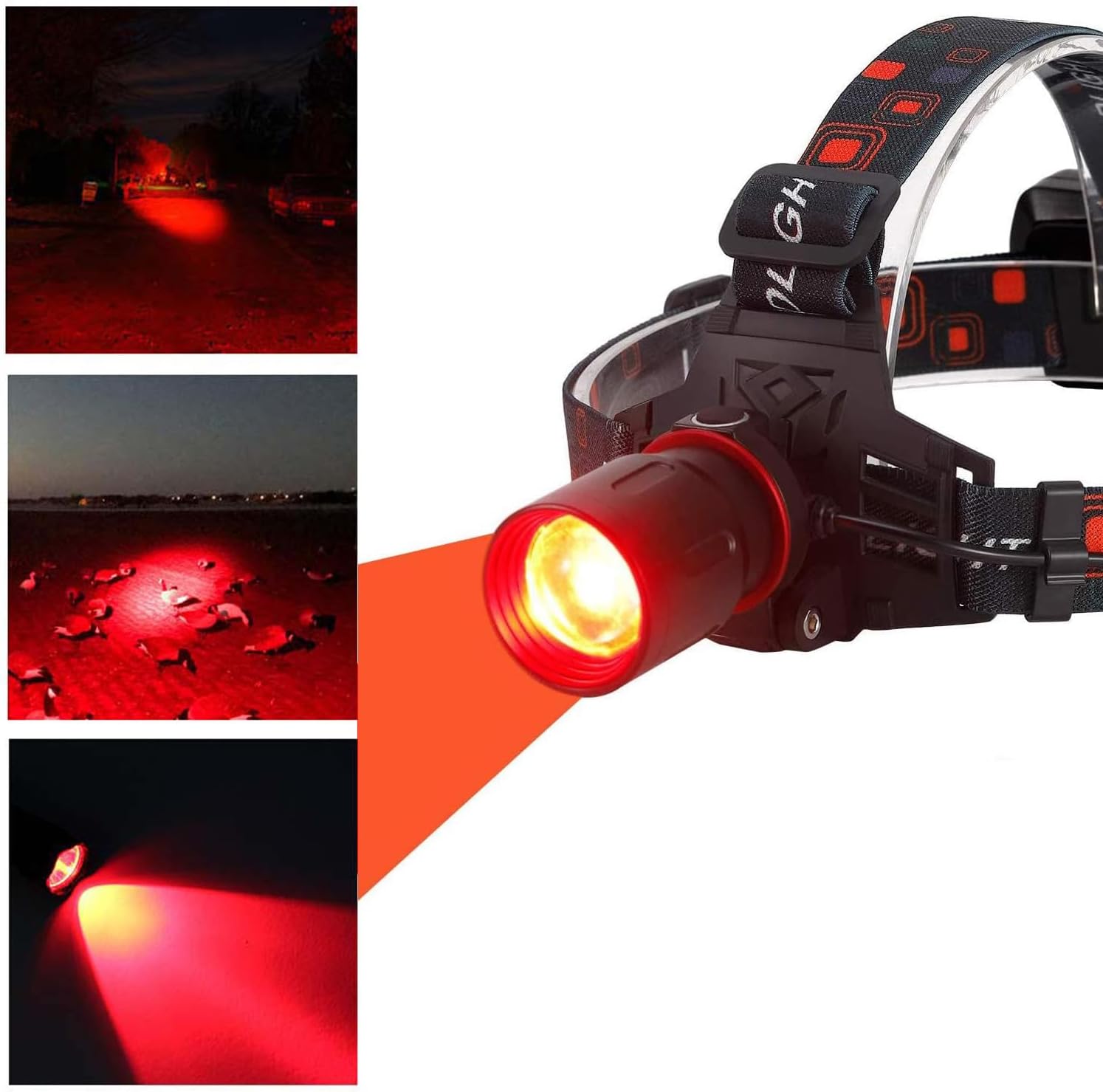 VASTFIRE Lampada Frontale LED Ricaricabile – Super Luminosa Con Luci Rosse/Verdi, Impermeabile IP65 Per Caccia E Outdoor