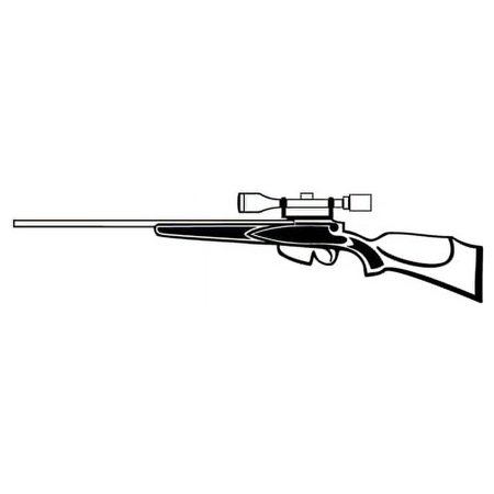 Hunting Rifle Detail Decal - 36 Inches