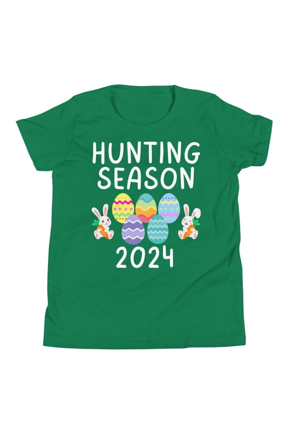 Hunting Season 2024 Shirt, Unisex Youth, Funny Easter Day 2024 Shirt, Easter Eggs Shirt, Egg Hunt Hunter Shirt, Funny Easter Bunny Shirt (Kelly, M)