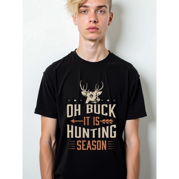 Hunting Season Buck Tee Men's t-shirts black 2026 gifts spring and summer clothing Stylish summer outerwear Funny Unisex Shirt Crewneck tshirts