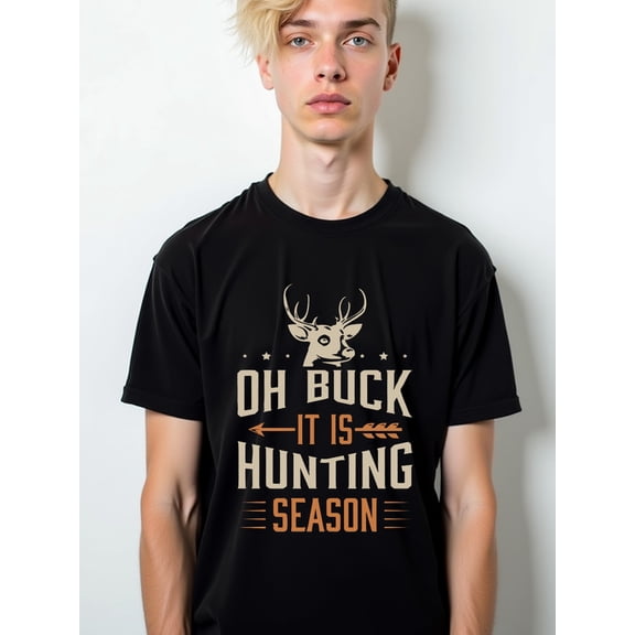 Hunting Season Buck Tee Men's t-shirts black 2026 gifts spring and summer clothing Stylish summer outerwear Funny Unisex Shirt Crewneck tshirts